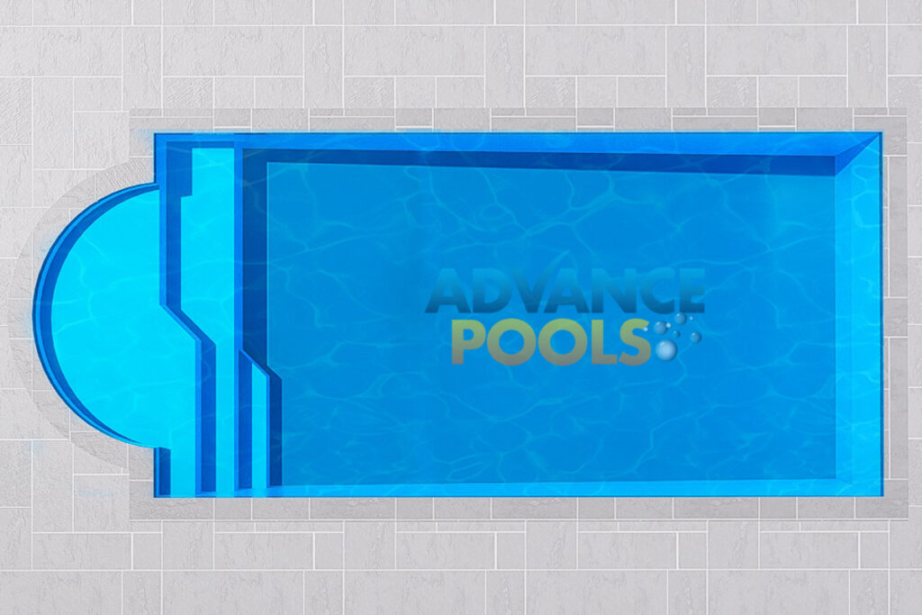 Pacific 7m Bay Fibreglass Swimming Pool