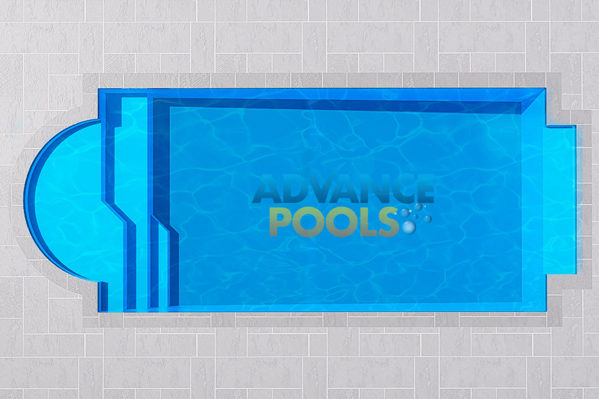 Pacific 7.5m Patio Bay Fibreglass Swimming Pool