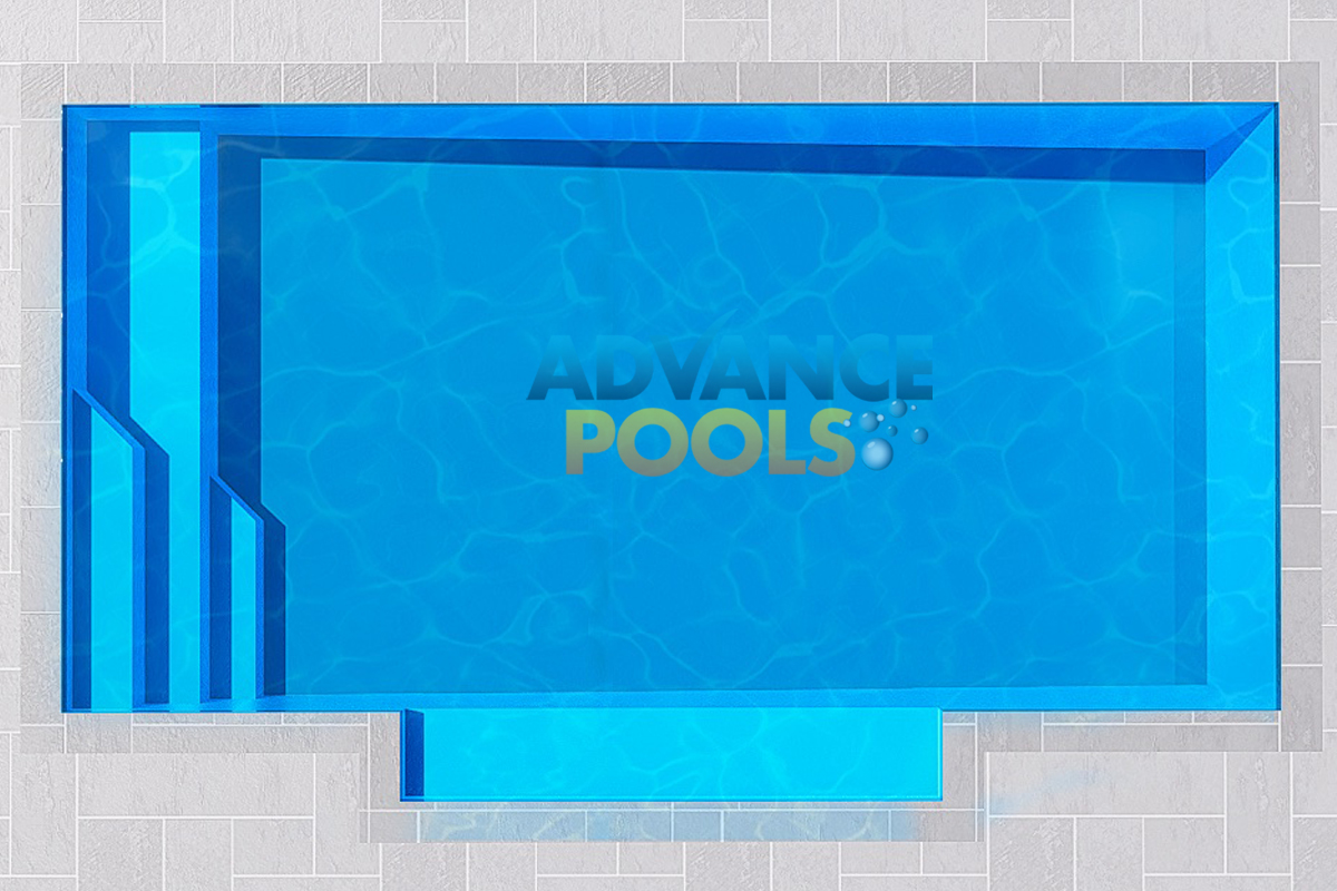 Pacific 6m Patio Right Fibreglass Swimming Pool